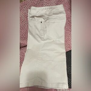 St. John's Bay Classic White Bermuda Shorts